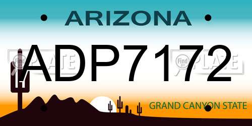 ADP7172 Arizona License Plate