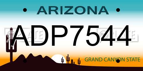 ADP7544 Arizona License Plate