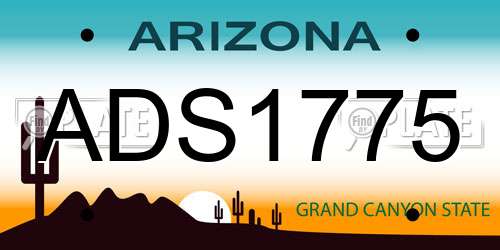 ADS1775 Arizona License Plate
