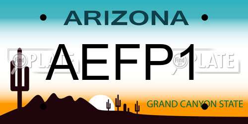 AEFP1 Arizona License Plate