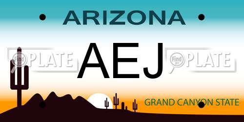 AEJ Arizona License Plate