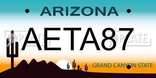 AETA87 Arizona License Plate