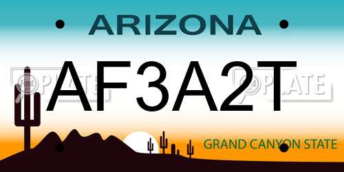 AF3A2T Arizona License Plate