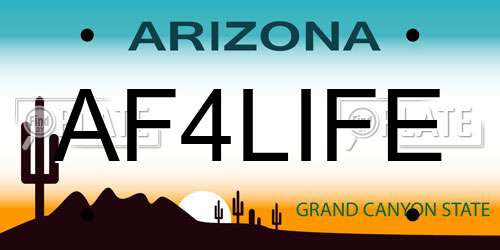 AF4LIFE Arizona License Plate