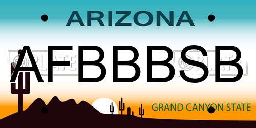 AFBBBSB Arizona License Plate