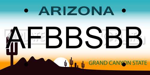 AFBBSBB Arizona License Plate