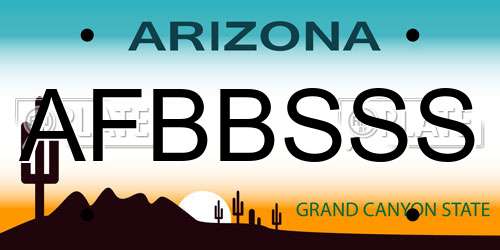 AFBBSSS Arizona License Plate