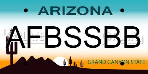 AFBSSBB Arizona License Plate