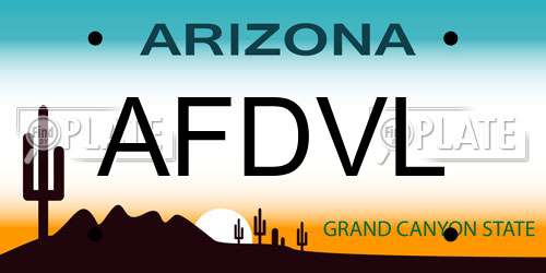 AFDVL Arizona License Plate