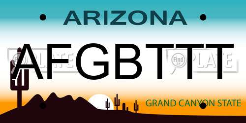 AFGBTTT Arizona License Plate