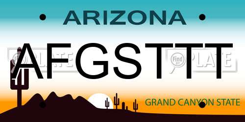 AFGSTTT Arizona License Plate