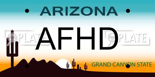 AFHD Arizona License Plate