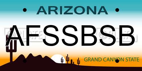 AFSSBSB Arizona License Plate