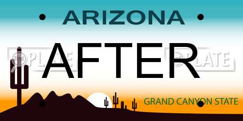 AFTER Arizona License Plate
