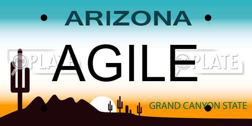 AGILE Arizona License Plate