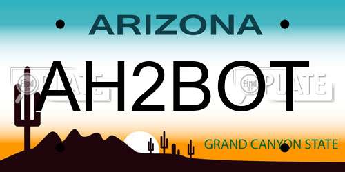 AH2BOT Arizona License Plate