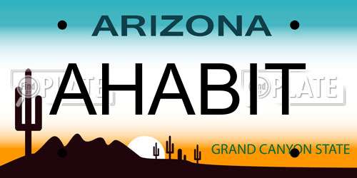 AHABIT Arizona License Plate