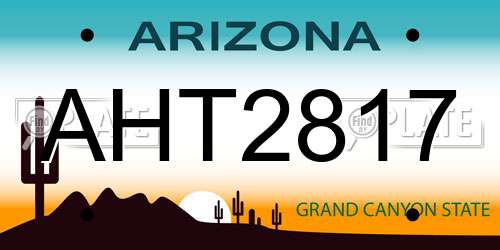 AHT2817 Arizona License Plate