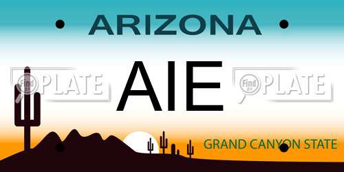 AIE Arizona License Plate