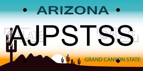 AJPSTSS Arizona License Plate