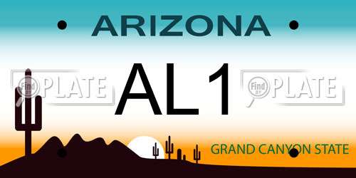 AL1 Arizona License Plate