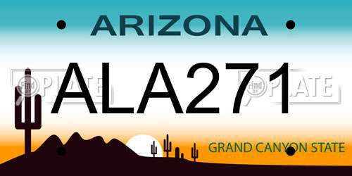 ALA271 Arizona License Plate