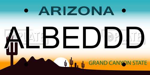 ALBEDDD Arizona License Plate