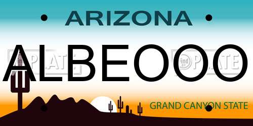 ALBEOOO Arizona License Plate