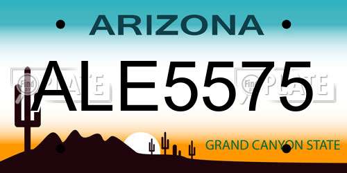 ALE5575 Arizona License Plate
