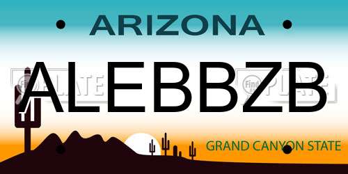 ALEBBZB Arizona License Plate