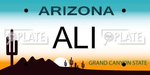 ALI Arizona License Plate