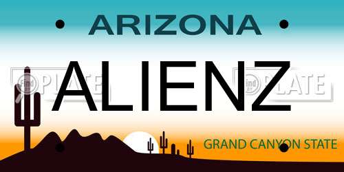 ALIENZ Arizona License Plate