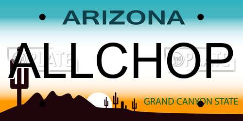 ALLCHOP Arizona License Plate