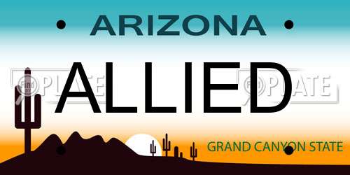 ALLIED Arizona License Plate