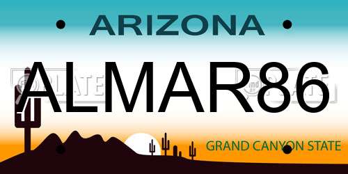 ALMAR86 Arizona License Plate