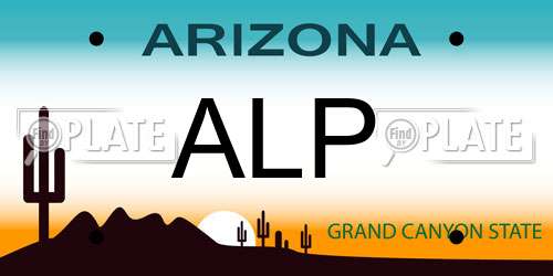 ALP Arizona License Plate