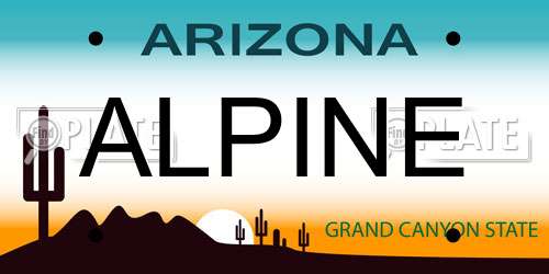 ALPINE Arizona License Plate