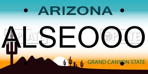 ALSEOOO Arizona License Plate