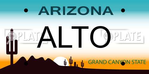 ALTO Arizona License Plate