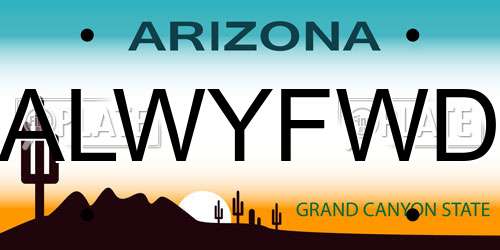 ALWYFWD Arizona License Plate