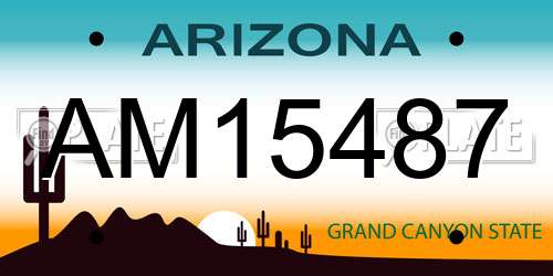 AM15487 Arizona License Plate