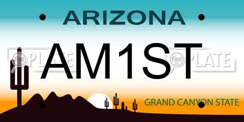AM1ST Arizona License Plate