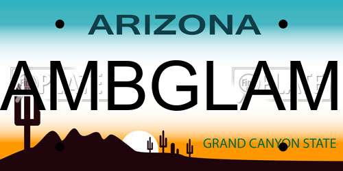 AMBGLAM Arizona License Plate