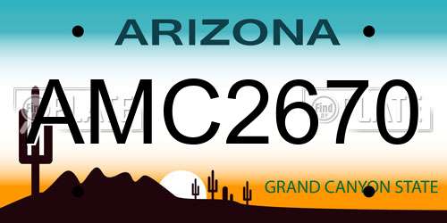 AMC2670 Arizona License Plate