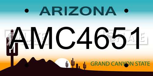 AMC4651 Arizona License Plate
