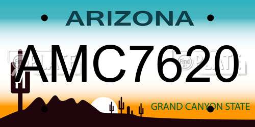 AMC7620 Arizona License Plate