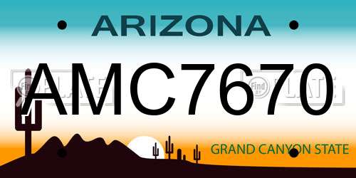 AMC7670 Arizona License Plate