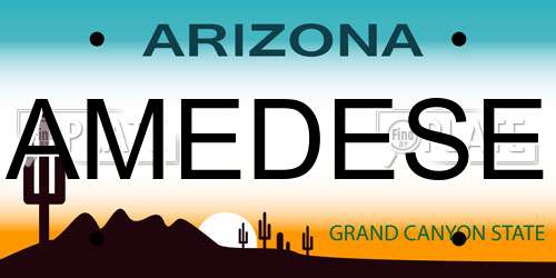 AMEDESE Arizona License Plate