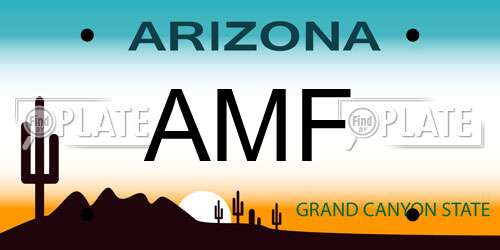 AMF Arizona License Plate