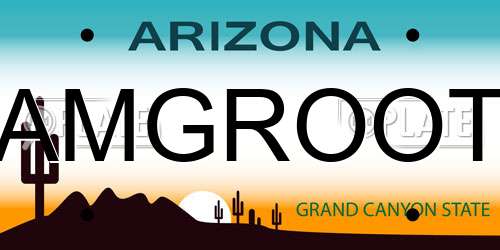 AMGROOT Arizona License Plate